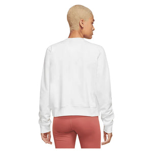 Women`s Dri-Fit One Crew-Neck French Terry Sweatshirt White Apparel Nike