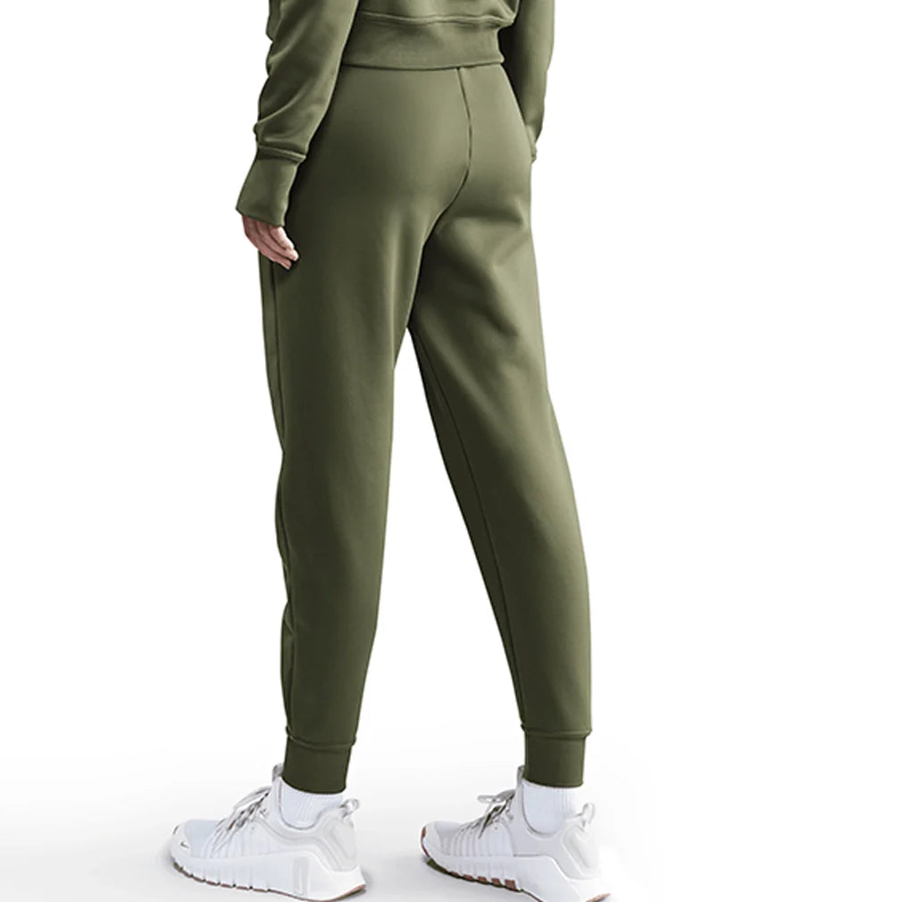 Women's Therma-FIT One High-Waisted 7/8 Joggers Medium Olive and White Apparel Nike
