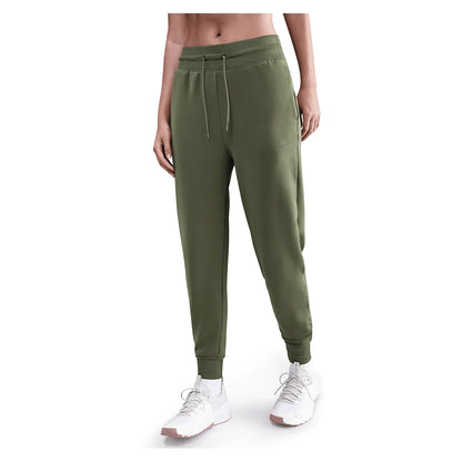 Women's Therma-FIT One High-Waisted 7/8 Joggers Medium Olive and White Apparel Nike