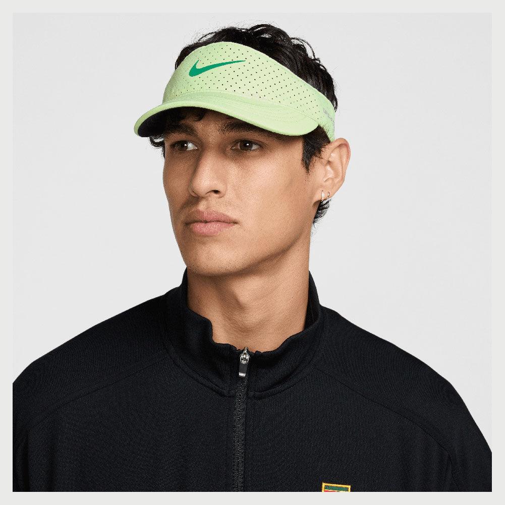 Men`s Dri-Fit Advance Ace Tennis Visor Barely Volt and Stadium Green Apparel Nike