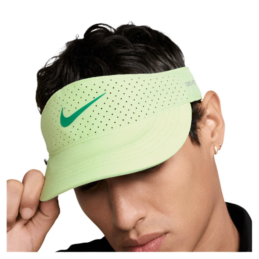 Men`s Dri-Fit Advance Ace Tennis Visor Barely Volt and Stadium Green Apparel Nike