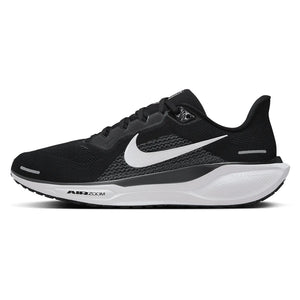 Men`s Pegasus 41 Running Shoes Black and White Footwear Nike