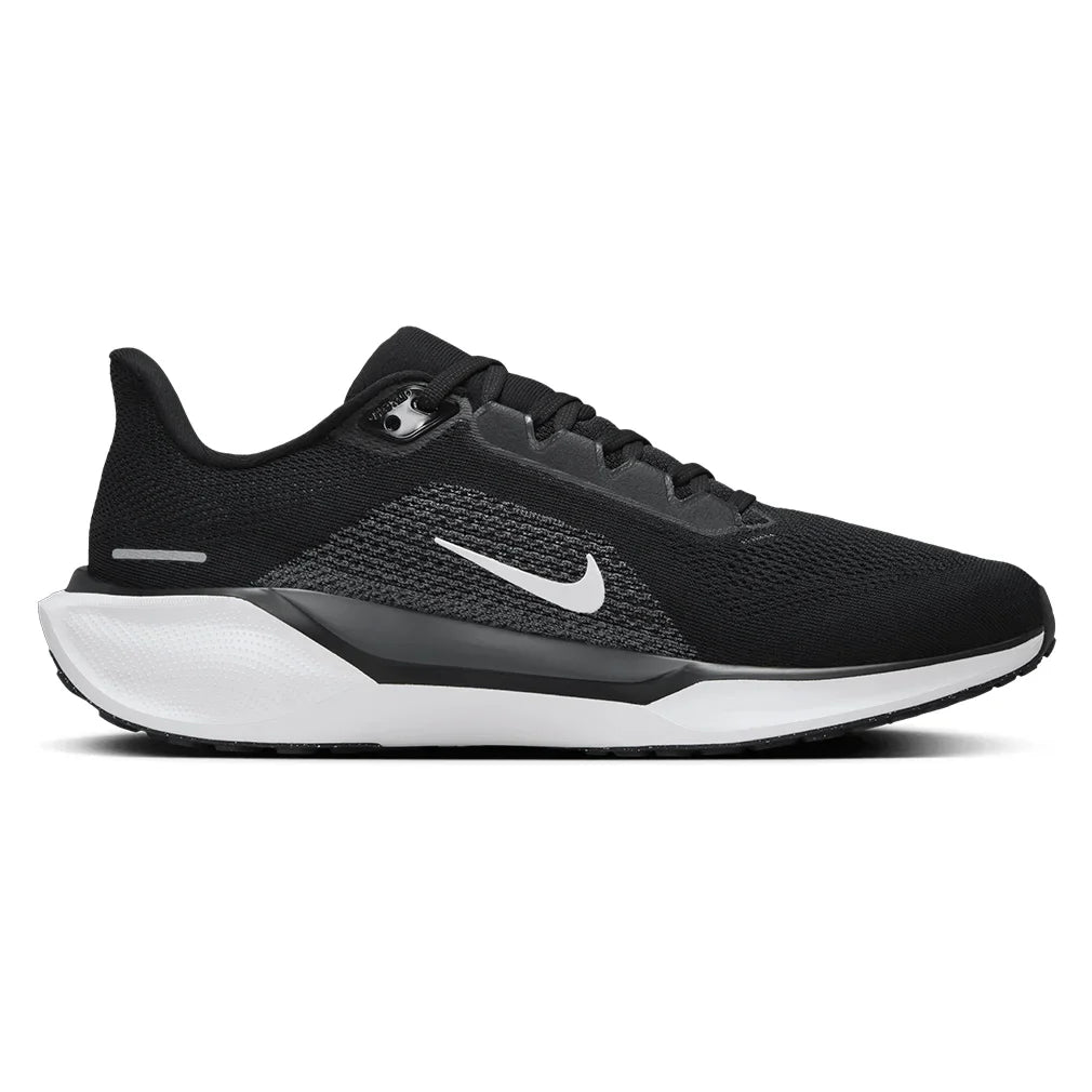 Men`s Pegasus 41 Running Shoes Black and White Footwear Nike