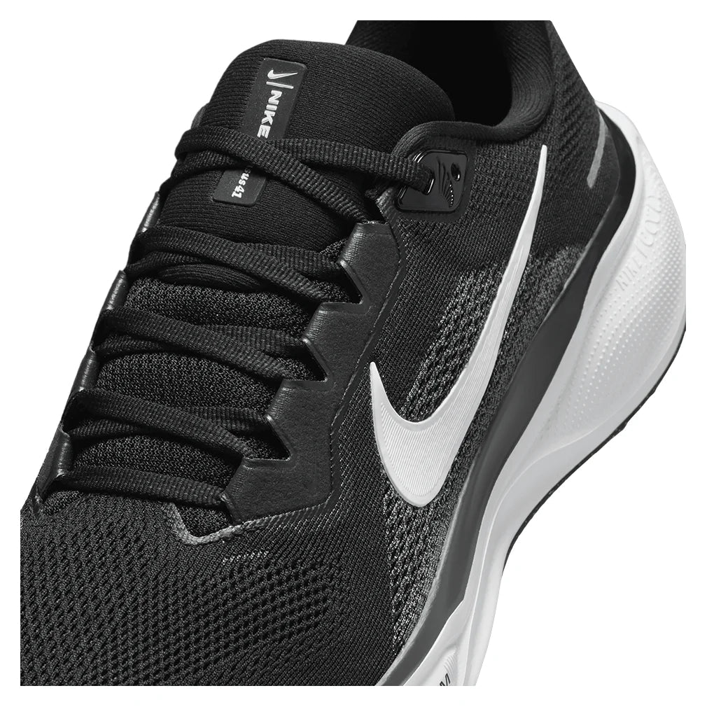Men`s Pegasus 41 Running Shoes Black and White Footwear Nike