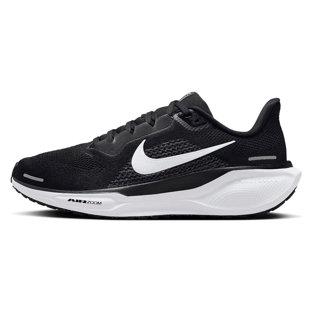 Women`s Pegasus 41 Running Shoes Black and White Footwear Nike
