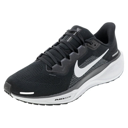 Women`s Pegasus 41 Running Shoes Black and White Footwear Nike