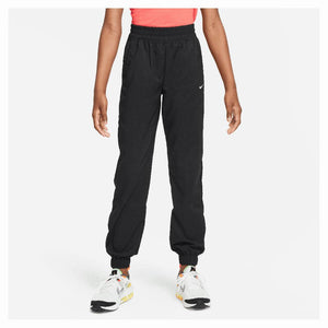 Girls' One Dri-Fit Woven Training Pants Black and White Apparel Nike