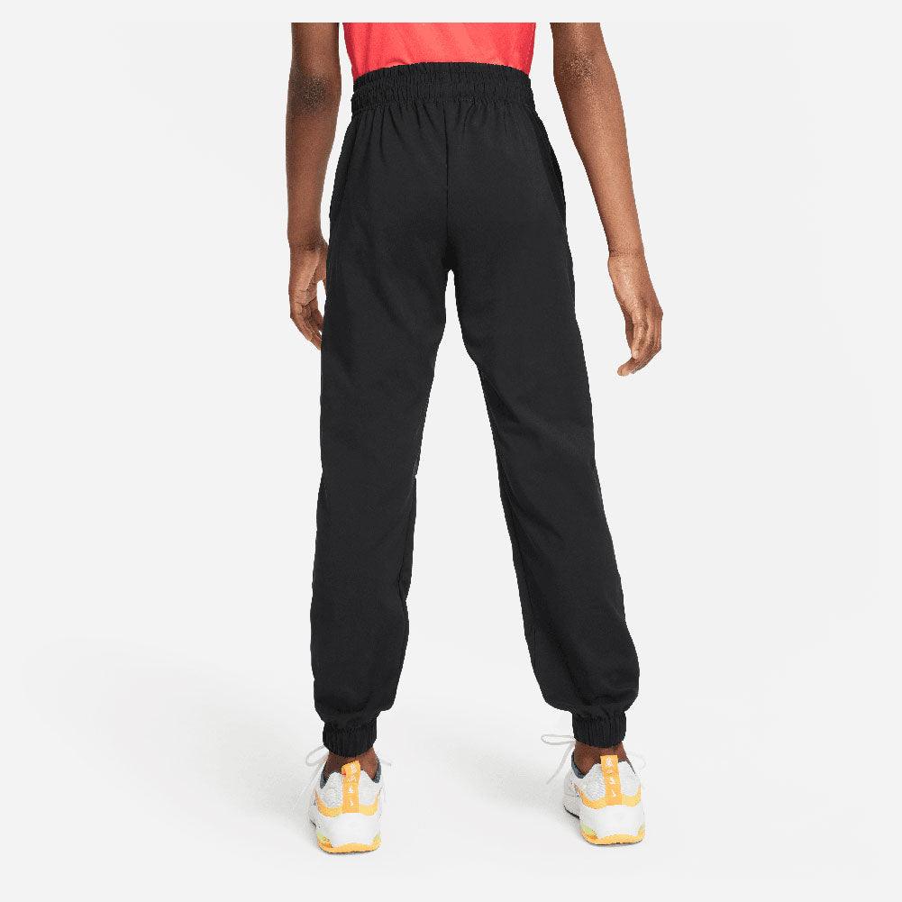 Girls' One Dri-Fit Woven Training Pants Black and White Apparel Nike