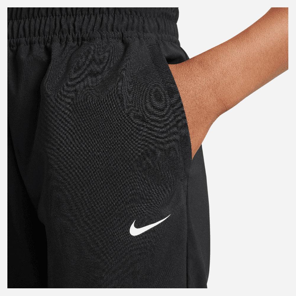 Girls' One Dri-Fit Woven Training Pants Black and White Apparel Nike