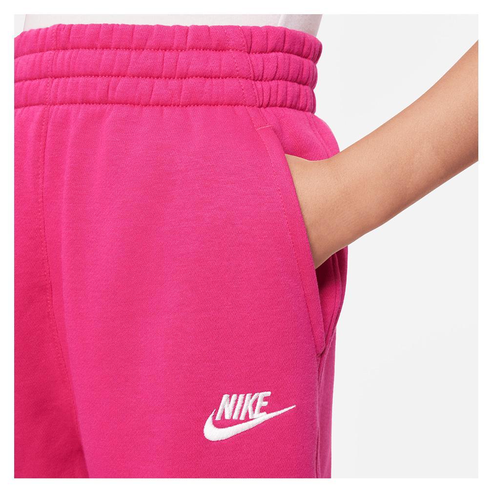 Girl's Club Fleece High-Waisted Fitten Pants Apparel Nike