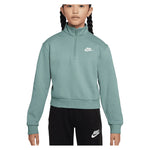 Girls` Sportswear Club Fleece 1/2-Zip Long-Sleeve Top Apparel Nike