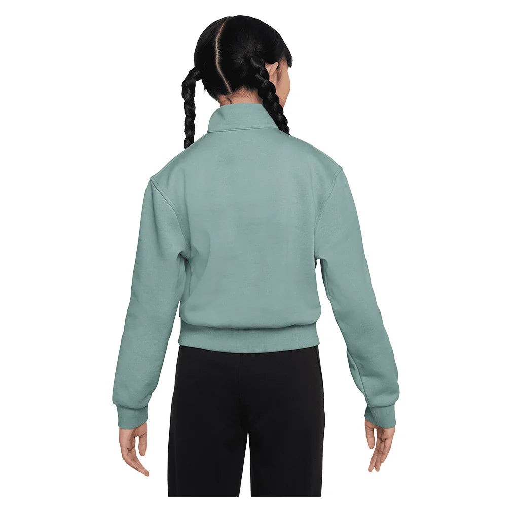 Girls` Sportswear Club Fleece 1/2-Zip Long-Sleeve Top Apparel Nike