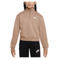 Girls` Sportswear Club Fleece 1/2-Zip Long-Sleeve Top Apparel Nike