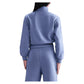 Girls' Sportswear Club Fleece 1/2-Zip Long-Sleeve Top World Indigo and White Apparel Nike