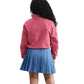 Girls' Sportswear Club Fleece 1/2-Zip Long-Sleeve Top Sweet Beet and White Apparel Nike