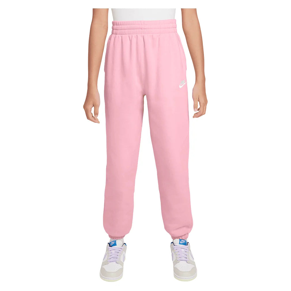Girls' Sportswear Club Fleece Loose Pants Med Soft Pink Apparel Nike