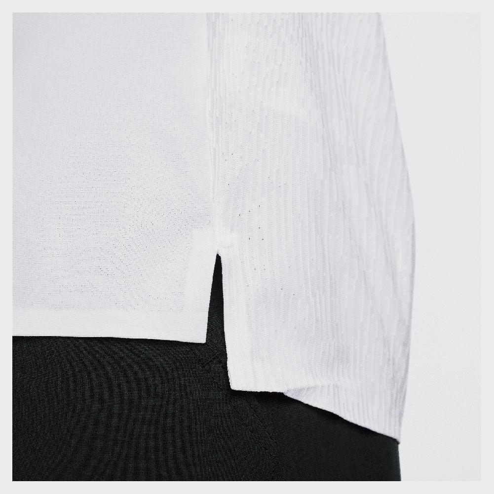 Men's Slam Dri-Fit Advantage Tennis Polo White and Black Apparel Nike