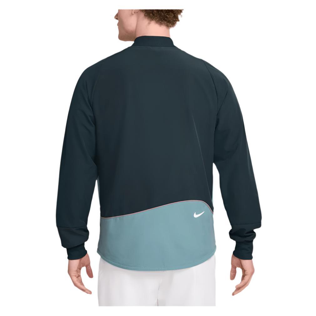 Men`s Court Dri-FIT Advantage Tennis Jacket Armory Navy and Denim Turq Apparel Nike