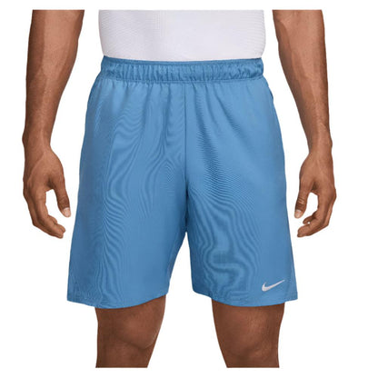 Men`s Dri-FIT Victory 9 Inch Tennis Short Blue Beyond and White Apparel Nike