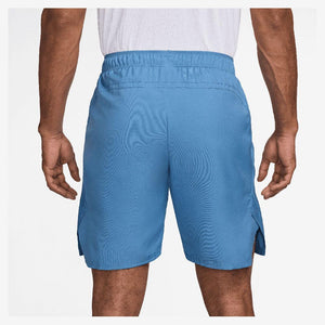 Men`s Dri-FIT Victory 9 Inch Tennis Short Blue Beyond and White Apparel Nike