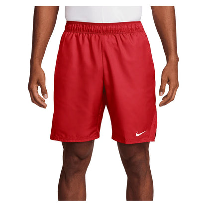 Men`s Court Dri-FIT Victory 9 Inch Tennis Short University Red and White Apparel Nike