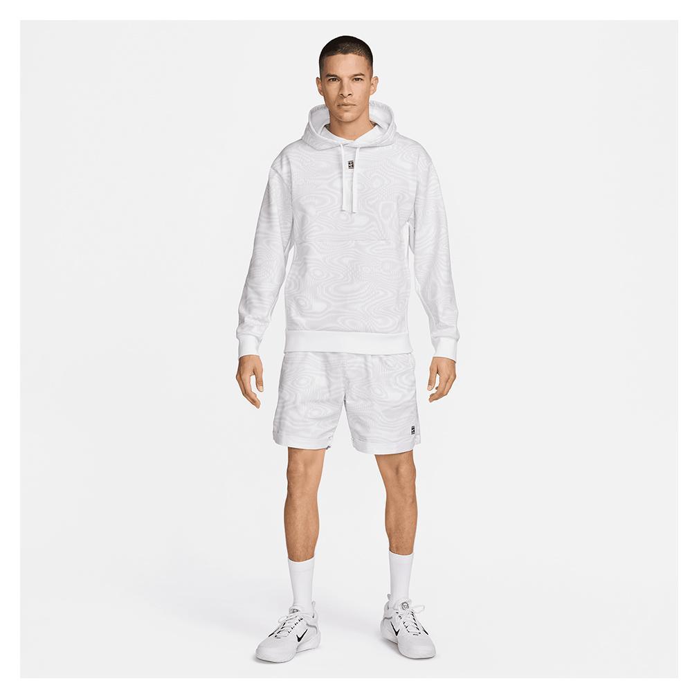 Men's Heritage Dri-Fit Fleece Tennis Hoodie White Apparel Nike