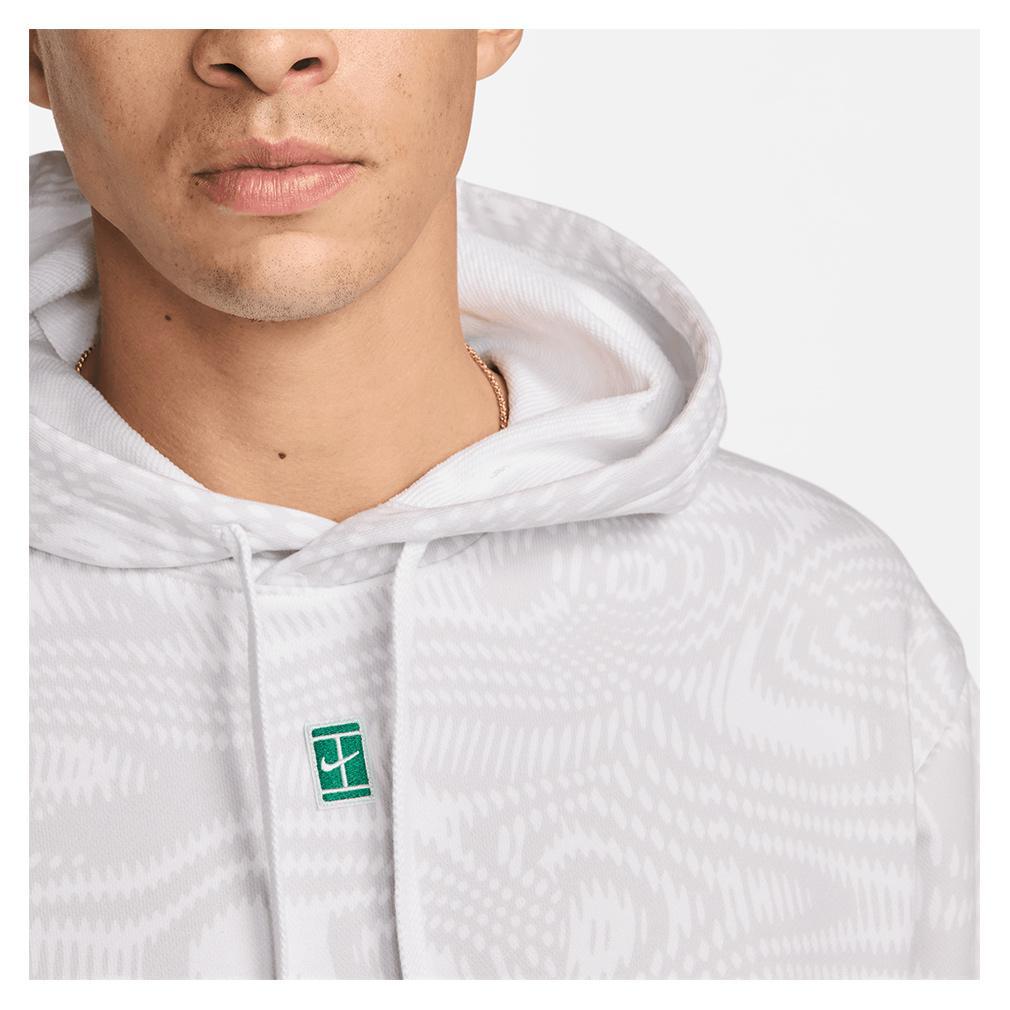 Men's Heritage Dri-Fit Fleece Tennis Hoodie White Apparel Nike