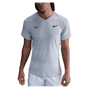 Men`s Rafa Court Dri-FIT Advantage Tennis Top Ghost and World Indigo Apparel Nike