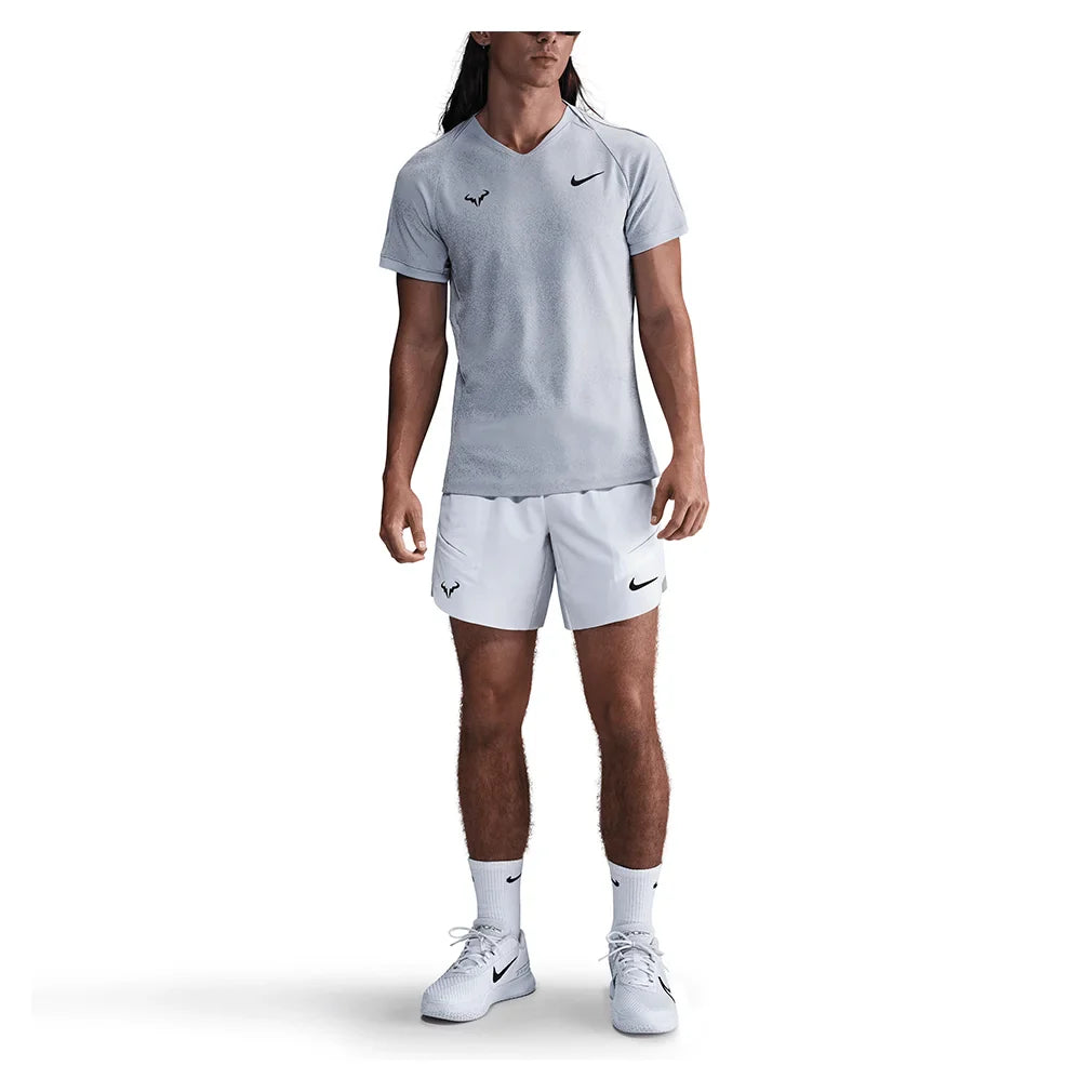 Men`s Rafa Court Dri-FIT Advantage Tennis Top Ghost and World Indigo Apparel Nike