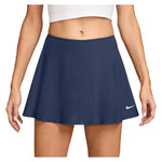 Women`s Dri-FIT Victory Flouncy 13 Inch Tennis Skort Midnight Navy and White Apparel Nike