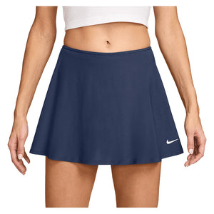 Women`s Dri-FIT Victory Flouncy 13 Inch Tennis Skort Midnight Navy and White Apparel Nike