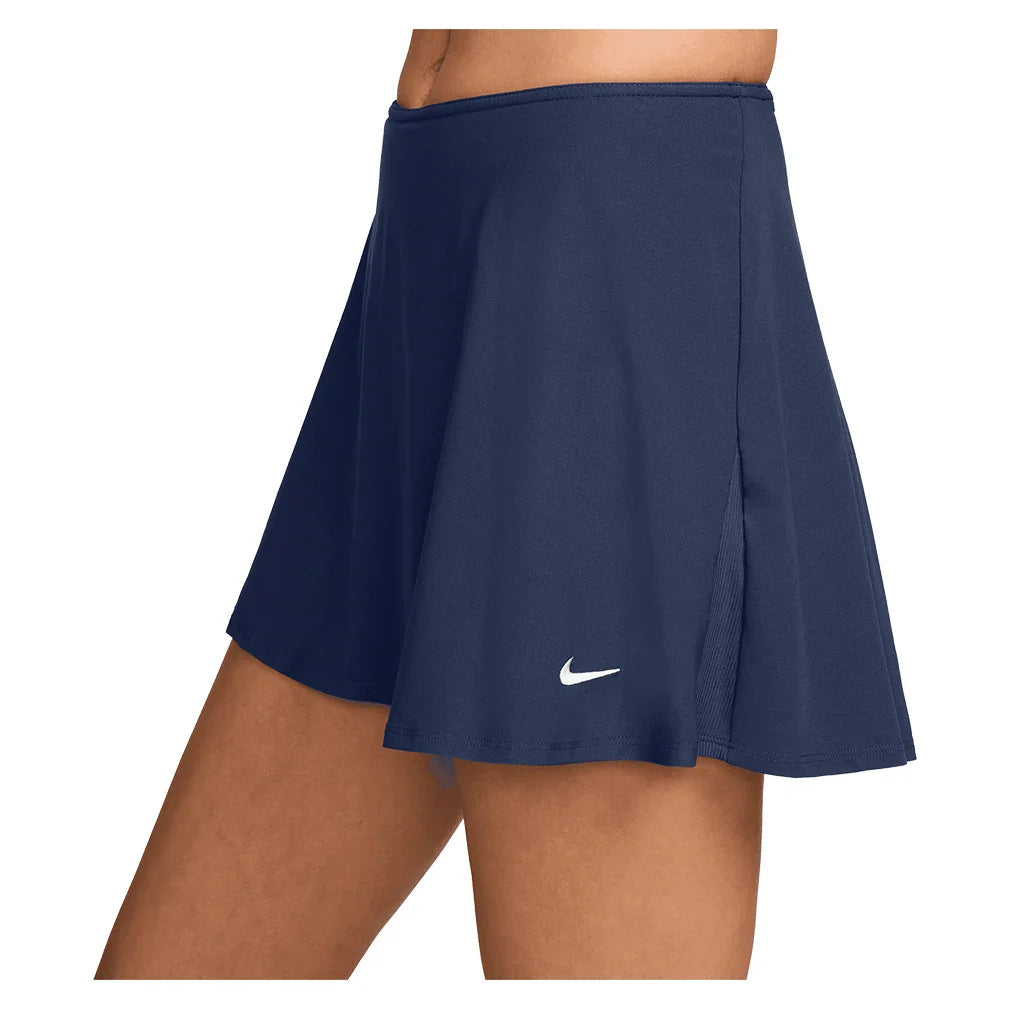 Women`s Dri-FIT Victory Flouncy 13 Inch Tennis Skort Midnight Navy and White Apparel Nike