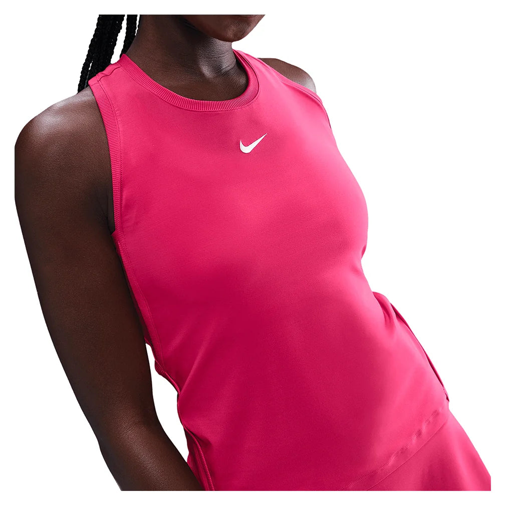 Women's Dri-FIT Victory Tennis Tank Rush Pink and White Apparel Nike