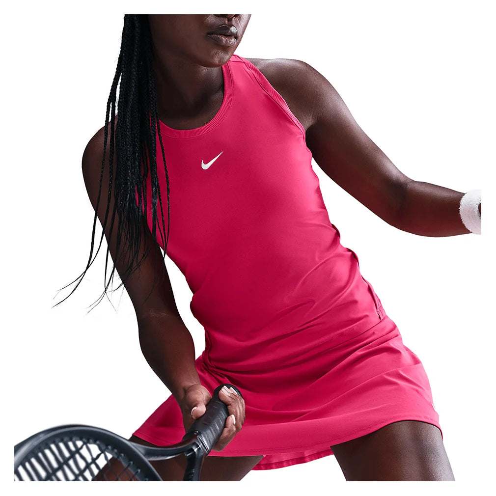 Women's Dri-FIT Victory Tennis Tank Rush Pink and White Apparel Nike