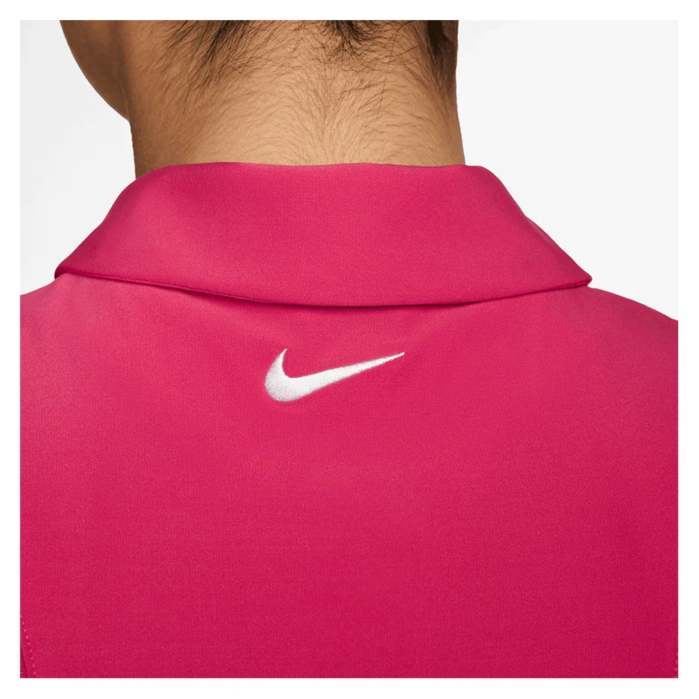 Women's Dri-FIT Victory Sleeveless Tennis Polo Rush Pink and White Apparel Nike