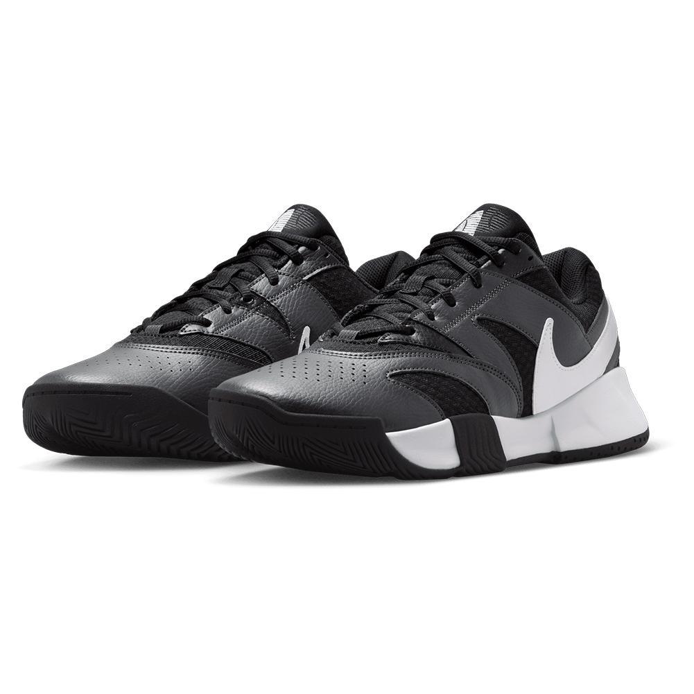 Men's Court Lite 4 Tennis Shoes Black and White Footwear Nike