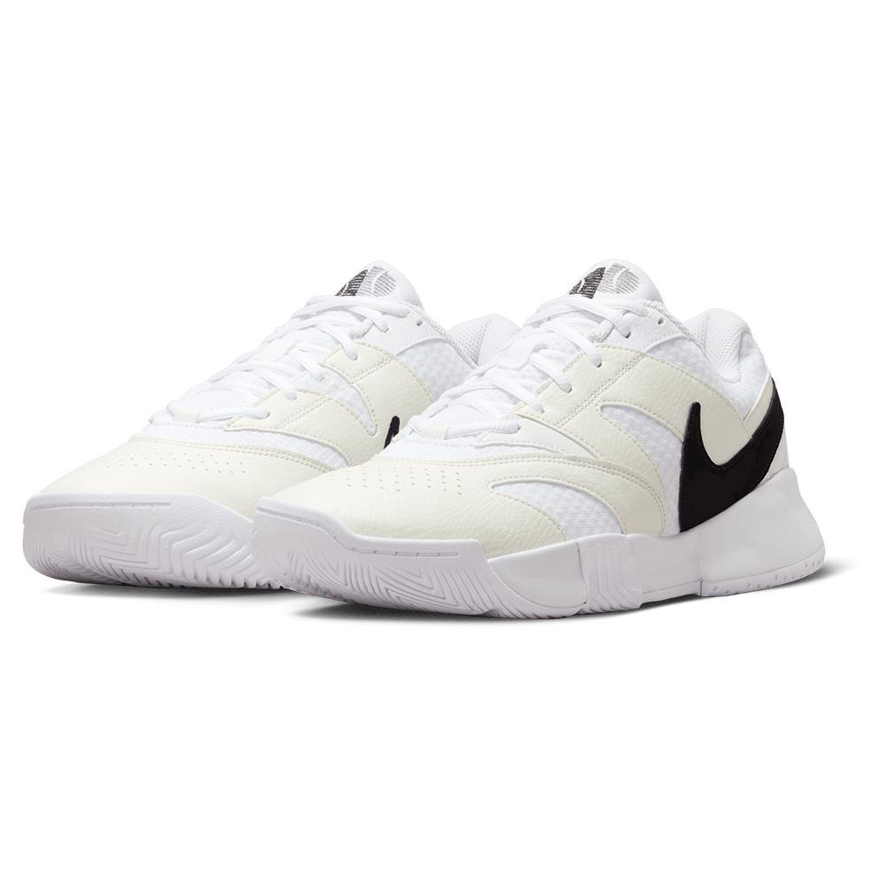 Men's Court Lite 4 Tennis Shoes White and Black Footwear Nike