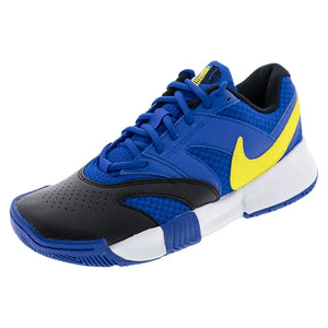 Men`s Court Lite 4 Tennis Shoes Racer Blue and Lightening Footwear Nike