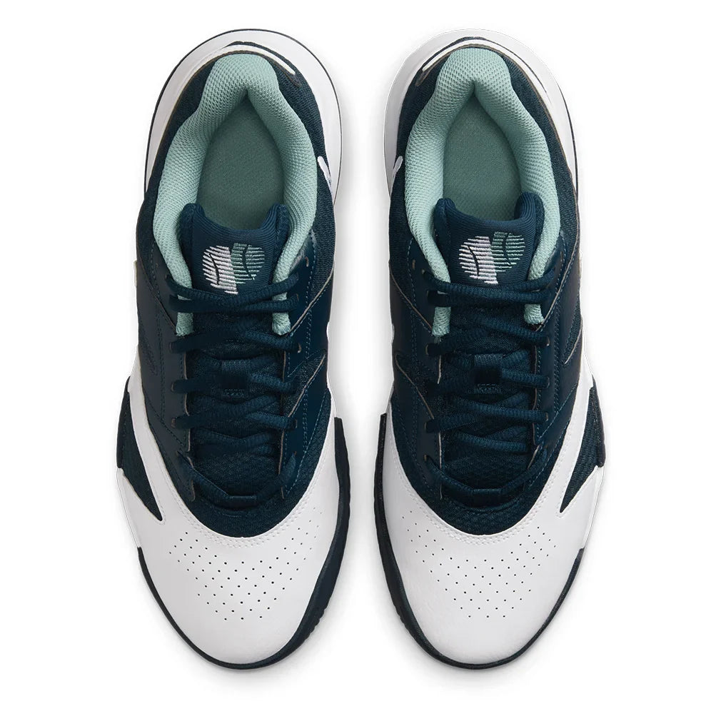 Men`s Court Lite 4 Tennis Shoes Armory Navy and White Footwear Nike