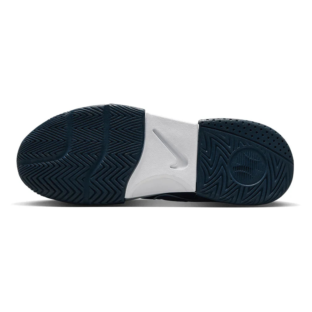 Men`s Court Lite 4 Tennis Shoes Armory Navy and White Footwear Nike