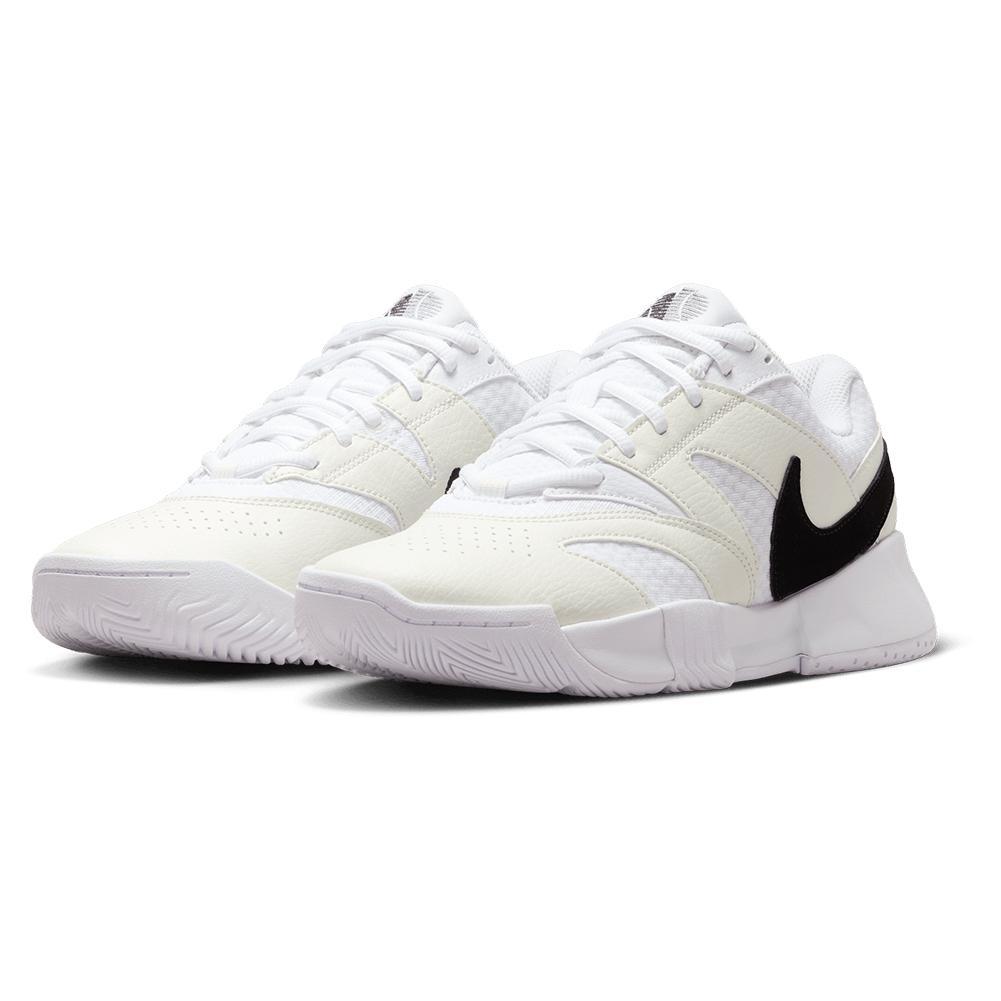 Women's Court Lite 4 Tennis Shoes White and Black Footwear Nike