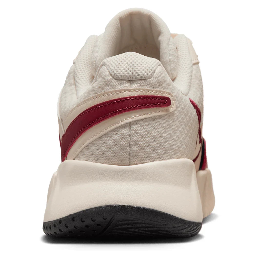 Women`s Court Lite 4 Tennis Shoes Pale Ivory and Team Red Footwear Nike