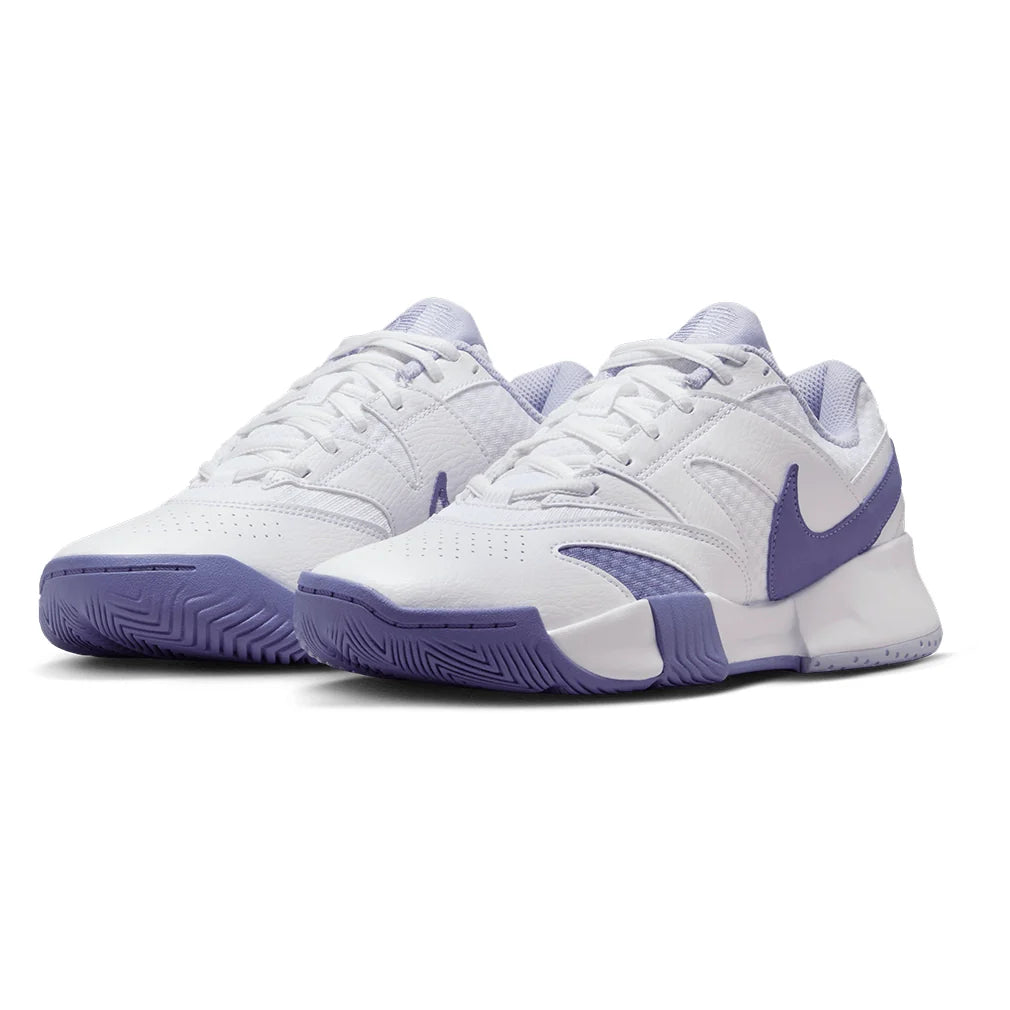 Women's Court Lite 4 Tennis Shoes White and World Indigo Footwear Nike