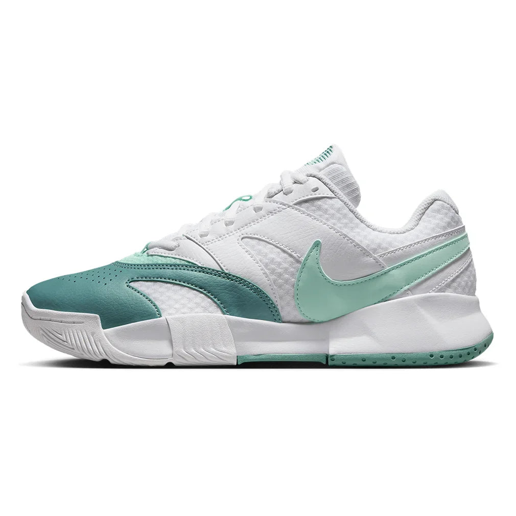 Women`s Court Lite 4 Tennis Shoes White and Mint Foam Footwear Nike