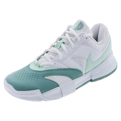 Women`s Court Lite 4 Tennis Shoes White and Mint Foam Footwear Nike