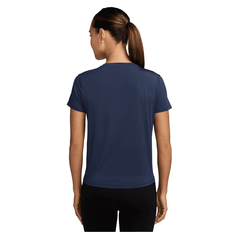 Women`s One Classic Dri-FIT Short Sleeve Tennis Top Midnight Navy Apparel Nike