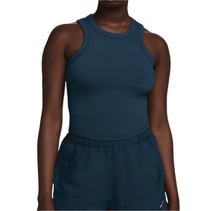 Women`s One Fitted Dri-FIT Cropped Tank Top Armory Navy Apparel Nike