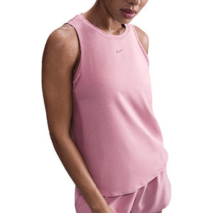 Women`s One Dri-Fit Classic Tennis Tank Elemental Pink and Black Apparel Nike