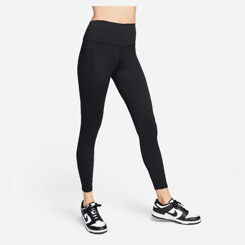 Womens One HIgh-Waisted 7/8 Leggings with Pockets Black Apparel Nike
