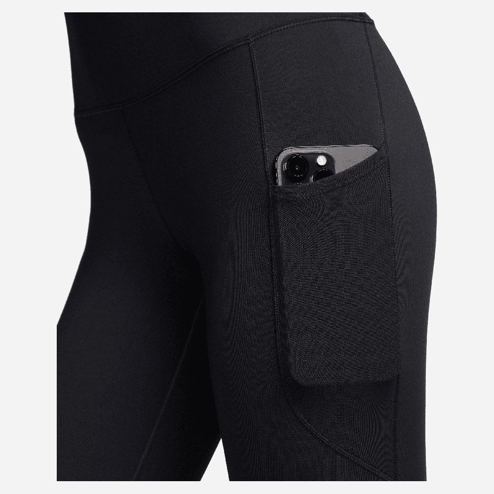 Womens One HIgh-Waisted 7/8 Leggings with Pockets Black Apparel Nike